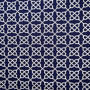 3.7 Yds Free Spirit Vicki Payne Blue White Celtic Knot Fretwork Lattice Fabric